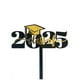 thumbnail image 2 of 5 Piece Set of Black and Gold Glitter 2025 Graduation Hat Paper Cupcake Decorations for The Class of 2025 Graduation Hat Acrylic Cake Card Selection for The Class of 2025 Graduatio, 2 of 8