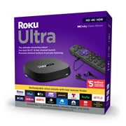 Roku Ultra 2022 4K/HDR/Dolby Vision Streaming Device and Roku Voice Remote Pro with Rechargeable Battery