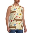 thumbnail image 2 of Kdxio Dachshund Dog And Flower for Men's Muscle T-shirt,Sleeveless for Workout Running Athletic Gym Lounge Casual, 2 of 7