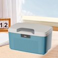 thumbnail image 6 of kowaku Lockable Storage Box Four Digit Password Versatile Large Spacious Household Portable Trunk Locking Container Bin Lockable Box Blue, 6 of 9