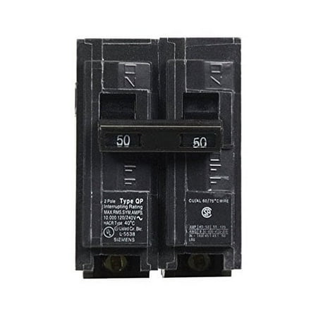 Siemens Q250 50 Amp Double Pole Circuit Breaker