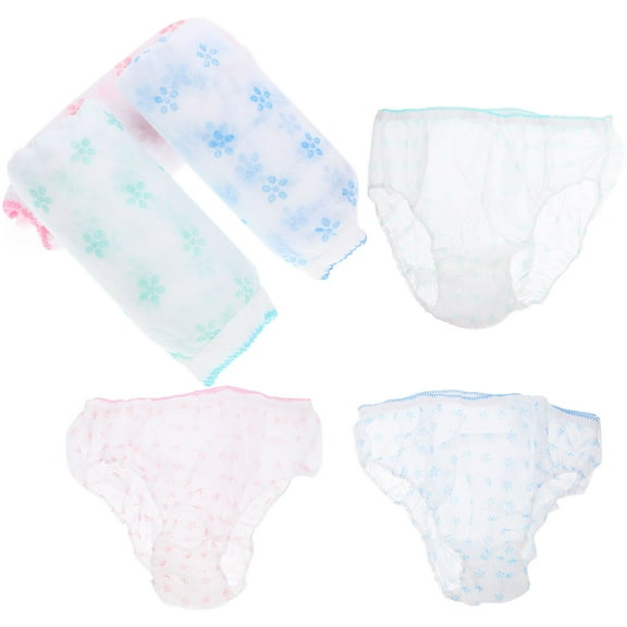 LABSERRON Women's Disposable Nonwoven Underwear Assorted Color for Pregnant Women Daily Use 7Pcs