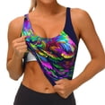 thumbnail image 4 of Lsque Howling Wolf Printed Women'S Sports Bra, Compression, Moisture Wicking, High-Impact Sports Bra For Women,Supportive sports bra-XX-Large, 4 of 9