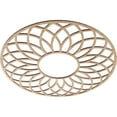 thumbnail image 2 of 26"OD x 8 7/8"ID x 3/8"T Cannes Wood Fretwork Pierced Ceiling Medallion, Alder, 2 of 3