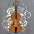 thumbnail image 3 of CafePress - Violin Swirls (For Dark Colours) Zip Hoodie - Zip Hoodie, Classic Hooded Sweatshirt with Metal Zipper, 3 of 4