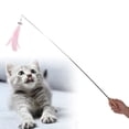 thumbnail image 4 of Funny Cat Stick Flexible Cat Feather Toy 81.5cm / 32in Natural For Indoor Cats ANGGREK Otros, 4 of 8