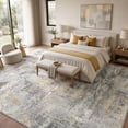 thumbnail image 3 of CHITOOMA 8'x10' Area Rugs for Living Room, Machine Washable Abstract Distressed Rugs Indoor Neutral Carpet Rugs for Bedroom Dining Room Office with Non-Slip Backing, Stain Resistant, Beige, 3 of 10