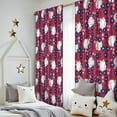 thumbnail image 5 of Blackout Kids Curtains,Red Baseballs with Blue Flowers Pattern Childrens Insulated Curtains Set Of 2,Bedroom Essentials,Toddler Room Decor 52"x84", 5 of 5