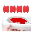 thumbnail image 1 of 4PCS Car Door Handle Sticker, Carbon Fiber Anti-Scratches Car Door Cup Protector, Non-Marking Auto Door Handle Protective Film, Universal for Most Car Handles,Red，90mm-100mm, 1 of 5