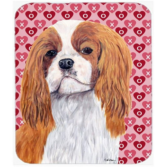 Cavalier Spaniel Hearts Love And Valentines Day Mouse Pad, Hot Pad Or Trivet