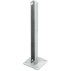 CRL PSB4BS Metallic Silver AWS Steel Stanchion for 135 Degree Round Center Posts
