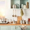 thumbnail image 2 of KORKMAZ Proline Goldset Stainless Steel Cookware Set, Cooking Pots with Lids, 8Pcs, 2.11-3.27-4.22-6.34qt, 2 of 3