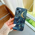 thumbnail image 3 of COMIO  Indigo Blue Moon and Stars Case Compatible with iPhone 14, Aesthetic Cloud Moon Stars Art Case for iPhone 14, Trendy Cool TPU Bumper Phone Case Cover, 3 of 4