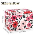 thumbnail image 5 of Yayeee Collapsible Cube Storage Bin with Lid Fabric Closet Decorative Basket with Handles, Pink and Red Flowers, 5 of 7