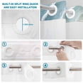 thumbnail image 4 of No Hook Shower Curtain, Haze Blue Beach Coastal Shower Curtains for Bathroom with See Through Top Window, Summer Ocean Nautical Seaside Waterproof & Washable Bath Curtain Extra Long 72"x84", 4 of 9
