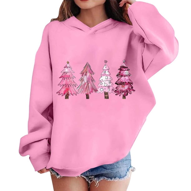 Sudaderas con capucha para niños y niñas, sudaderas navideñas con capucha para niños medianos y grandes, camisetas de manga larga, sudaderas para niños