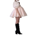 thumbnail image 4 of CHUANK Robe en Tulle à Manches Bouffantes pour Femme, Robe Princesse Courte, Encolure Carrée, Manches Bouffantes, Robe à Volants pour Fête et Bal, 4 of 8