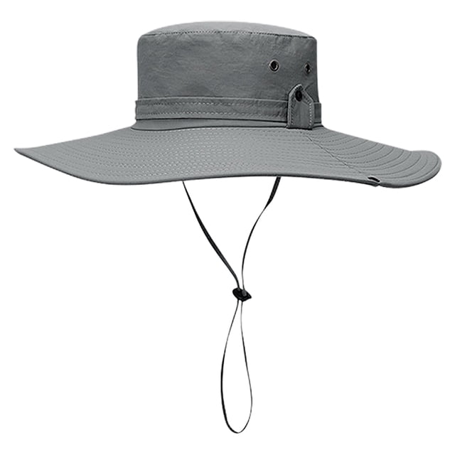 Sombrero para el sol, sombrero de pescador de ala ancha con protección UV, plegable con correa para la barbilla