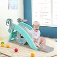 thumbnail image 3 of Costway 4-in-1 Rocking Horse & Slide Set Toddler Slide Playset w/Basketball Hoop, 3 of 10
