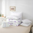 thumbnail image 5 of Manfei Kawaii Bowknot 7 Pieces Bedding Comforter Set,Dreamy Princess Full Bedding Set Lightweight,Love Heart Print Fitted Sheet Flat Sheet,Lightweight Girls Bedroom Decor,Reversible, 5 of 7