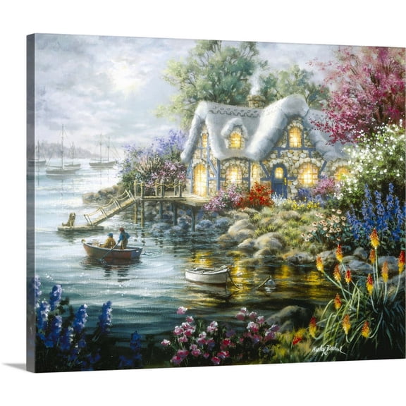Great BIG Canvas | "Cottage Cove" Canvas Wall Art - 30x24