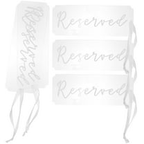 Worgeous 5pcs Reserved Chair Signs Reserved Seating Holder Acrylic Tag Hanging Reserved Signs for Wedding Parties Events