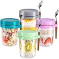 thumbnail image 1 of high qualityMason Jars for Overnight Oats, 4Pcs Overnight Oats Containers with Lids and Spoons, Food Storage Containers, 1 of 5