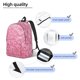 thumbnail image 3 of Disketp Pink Glitter print Canvas Backpack Lightweight Travel Daypack Student Rucksack Laptop Backpack-Small, 3 of 5