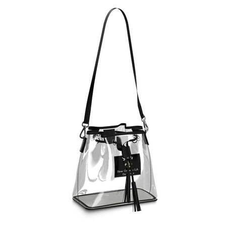 WEAR by Erin Andrews New Orleans Saints Clear Stadium Bucket Purse