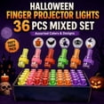 thumbnail image 2 of Mini LED Finger Lights 36pc, Halloween Finger Projectors Toy, Spooky Projection Light for Kids Party Favor, 2 of 9