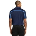 thumbnail image 2 of Port Authority Silk Touch Performance Colorblock Stripe Polo-L (Navy/ Carolina Blue), 2 of 6