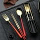 thumbnail image 5 of Ounissouiy Utensilios de cocina 304 Cuchara de acero inoxidable Juego de palillos de tenedor Vajilla con caja Accesorios de viaje con PP Snap-fit ​​para Type2 NO2 Ounissouiy HA012725-02, 5 of 6