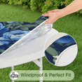 thumbnail image 5 of Pioneer Flower Floral Print Pattern Round Fitted Tablecloth with Elastic Edge,Dining Table Cover Waterproof,Outdoor Round Tablecloth for Camping,Dining,Indoor and Outdoor, 5 of 7