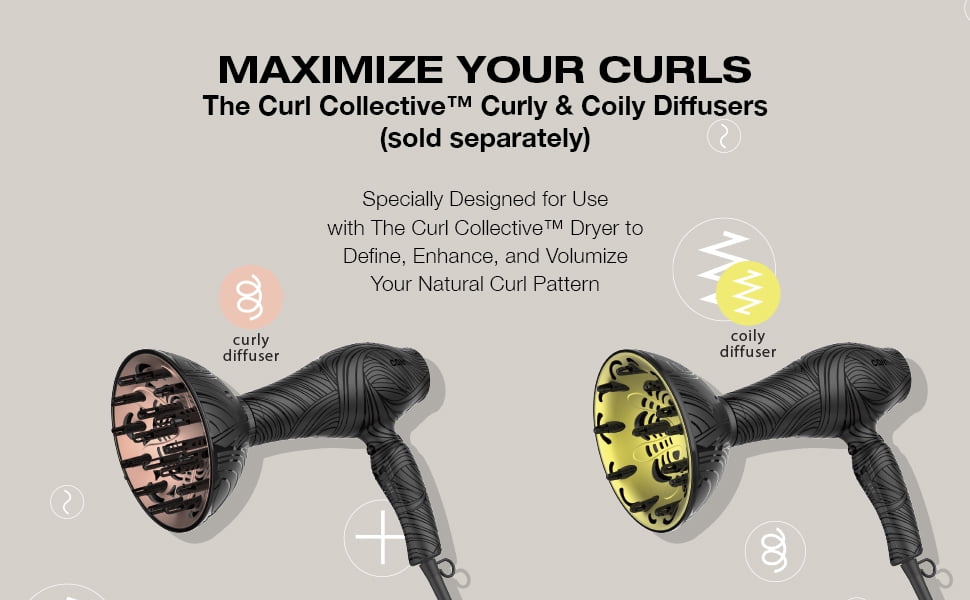The Curl Collective ™ Curly Hair Diffuser, Curly Hair Diffuser