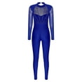 thumbnail image 5 of Ocealan Womens Rhinestone Full Body Jumpsuit Figure Skating Open Back Unitard Bodysuit Gymnastics Royal Blue XL, 5 of 7