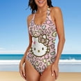 thumbnail image 3 of Hello Kitty Women's One Piece Swimsuit Athletic Training Swimwear Bathing Suit, 3 of 7