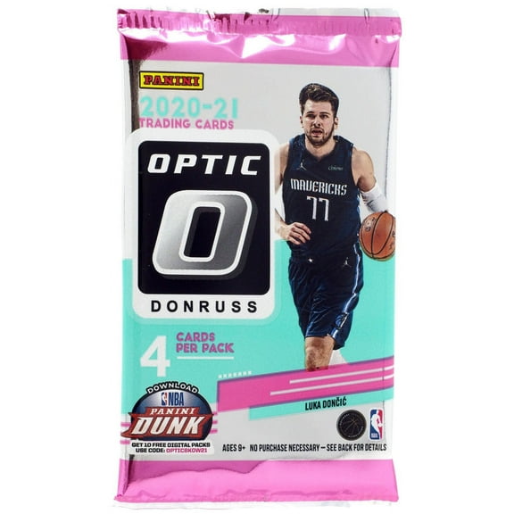 NBA Panini 2020-21 Donruss Optic Basketball Trading Card MEGA Box Pack (4 Cards)