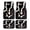 Flowing Forms Black, variant on 4-Piece Car Floor Mats Set, Flowing Forms Black Crystal Velvet Automotive Front & Rear Floor Liners, Universal Fit for Car, Truck, SUV