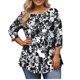 thumbnail image 1 of Camiseta de Cuello Redondo de Manga 3/4 de Impresión Casual de la Moda para las Mujeres Tamaño Más Suelto para las Mujeres, 1 of 6