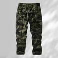 thumbnail image 2 of Cargo Pants for Men Baggy Casual Camouflage Straight Leg Pants Multi Pockets Lightweight Utility Streetwear Trousers Army Green 30, 2 of 4