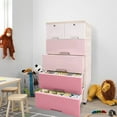 thumbnail image 6 of TFCFL 5 Layer Plastic Drawers Dresser Storage Tower Cabine Closet Organizer with 6 Drawers, 6 of 19
