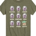 thumbnail image 3 of The Mandalorian - Mandalorian Moods - Youth Short Sleeve Graphic T-Shirt, 3 of 5