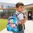 thumbnail image 4 of Jeiento Otter Lightweight Toddler Backpack for Preschool, Cherry Blossom 13.5 Inch School Bag for 3-5 Year Old Girls, Bookbag with 2 Front Zipper Pockets, 4 of 7