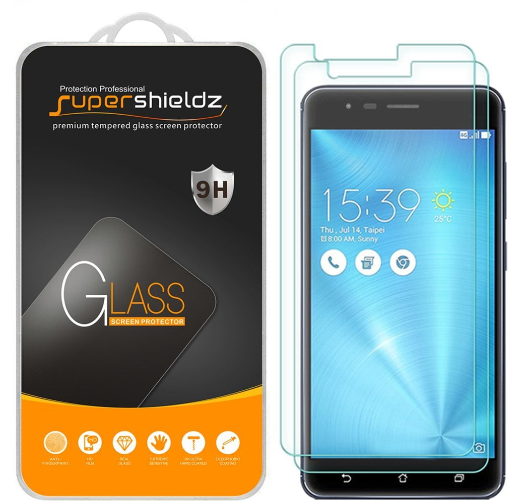 [2-Pack] Supershieldz for ASUS ZenFone 3 Zoom Tempered Glass Screen Protector, Anti-Scratch, Anti-Fingerprint, Bubble Free
