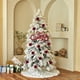 thumbnail image 1 of Adornos navideños flocados, bolas navideñas de terciopelo, adornos para árboles, diseño flocado rojo, 23 cm de diámetro, para decoración del hogar,Vsgery, 1 of 9