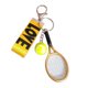 thumbnail image 2 of Llavero con forma de raqueta de tenis, regalo para Año Nuevo, San Valentín, bolso, mujeres y hombres. Amarillo dorado, 2 of 9