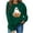Green, variant on Halloween Sweatshirts for Womens Crewneck Fall Winter Long Sleeve Sweaters Ghost Printed Shirts Casual Blouses Loose Fitting Sweatshirt Pullover Top Halloween Costumes
