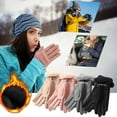 thumbnail image 2 of TERGAYEE Womens Winter Warm Gloves,With Sensitive manipulatescreen Texting Fingers,Fleece Lined Windproof Gloves Cold Weather Warm Gloves, 2 of 4