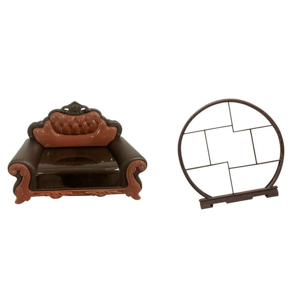 Sofá en miniatura para muñecas,Muebles de casa de muñecas,modelo de sofá europeo,decoración,Expositor de artesanías,Expositor de madera para objetos de colección artísticos,Estante de