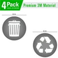 thumbnail image 2 of 4 Recycle and Trash Logo Stickers - Organize Trash - for Metal or Plastic Garbage cans, containers and Bins - Indoor & Outdoor - Home, Kitchen, Office - Premium Decal (Medium, Grey), 2 of 7